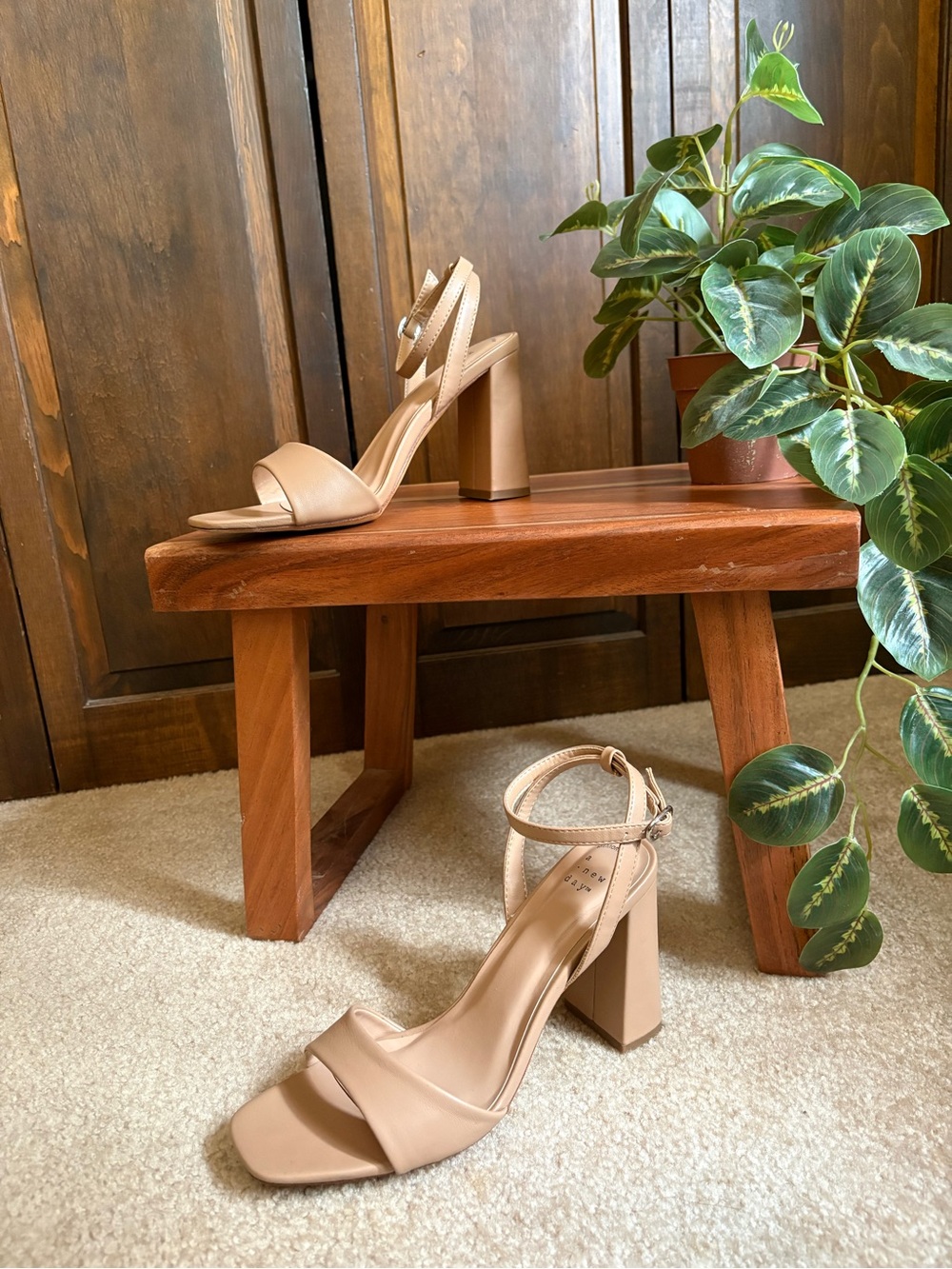 a new day Nude Tan Block Heel Ankle-Strap Sandals - Picture 4 of 5